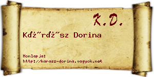 Kárász Dorina névjegykártya