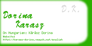 dorina karasz business card