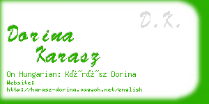 dorina karasz business card